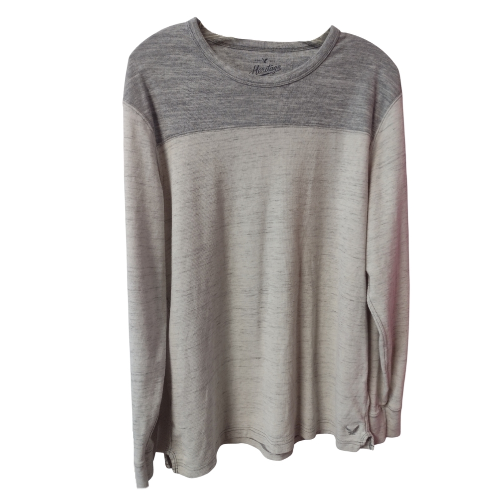 @) Gray heritage classic thermal size 2X men's  longsleeve
